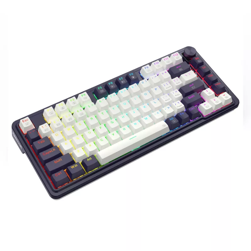 Teclado gaming mecánico inalámbrico Redragon UCAL K673 PRO 65% Tri-Mode - negro (hot-swappable, gasket mount, RGB)