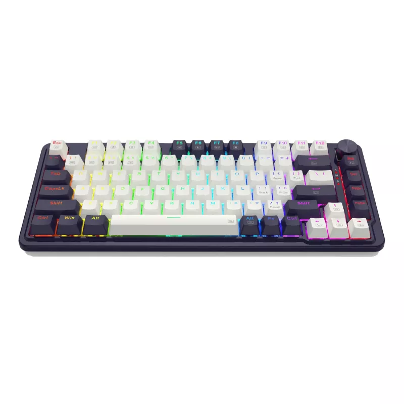 Teclado gaming mecánico inalámbrico Redragon UCAL K673 PRO 65% Tri-Mode - negro (hot-swappable, gasket mount, RGB)