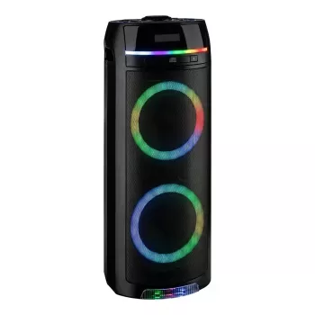 REFLEXION PS10BTCD/N Altavoz de fiesta, 480W Peak, Bluetooth, CD, radio FM, USB, AUX, micrófono, negro