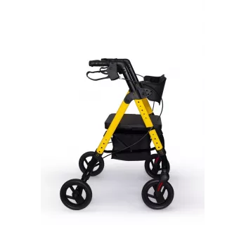 Andador de cuatro ruedas REH Marsylia con asiento, amarillo RF-617/Ż