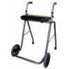 Andador de dos ruedas REH RF-651/CZA con asiento, aluminio, negro