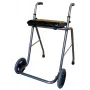 Andador de dos ruedas REH RF-651/CZA con asiento, aluminio, negro