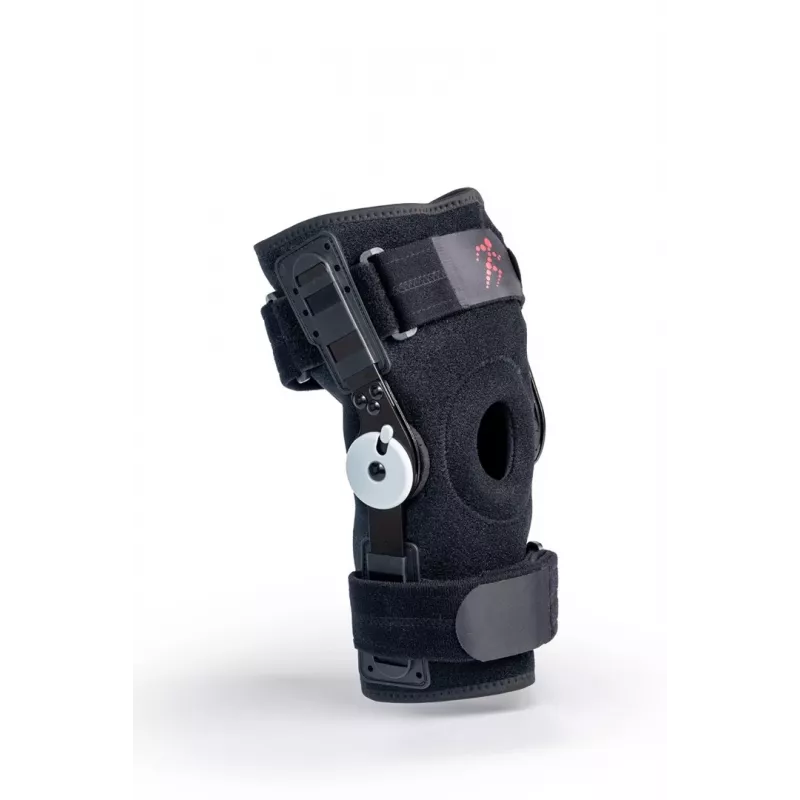 REH Stabilmax O-1241/M rodillera corta abierta con rótula, mediana, negra