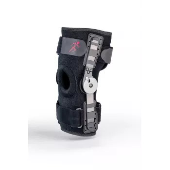 REH Stabilmax O-1241/XL rodillera abierta corta con abertura rotuliana, negra, talla XL