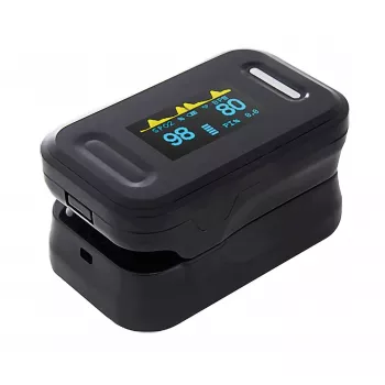 REH YK-81C Pulsioxímetro de dedo con pantalla OLED, monitor de SpO2 y frecuencia de pulso