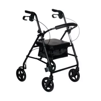 Andador de rehabilitación de cuatro ruedas REHA FUND RF-610 negro