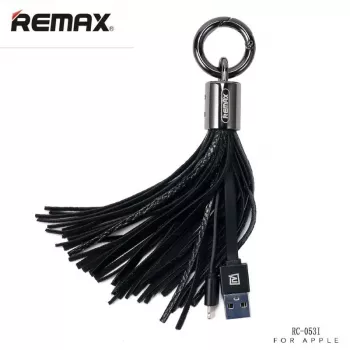 REMAX Apple Tassels Ring cable de datos para Lightning negro