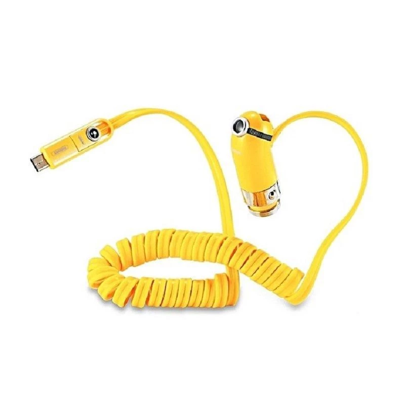 REMAX Cargador de coche Cutie Yellow - 2 puertos USB-A 4.2A de salida total