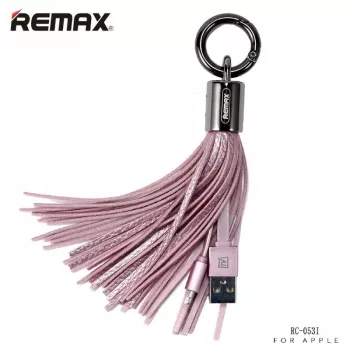REMAX Tassels Ring Cable de datos para Lightning Rosa 1m