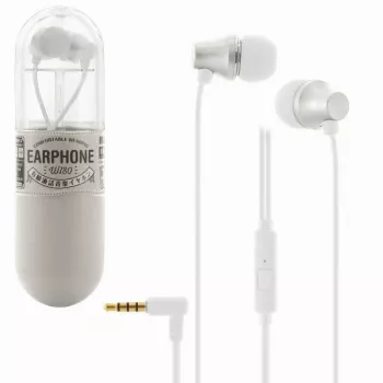 REMAX WI80 auricular in-ear con cable y micrófono universal, blanco