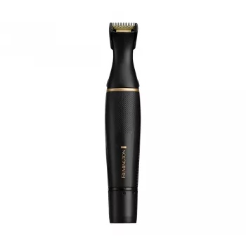 Remington NE7000 Recortador de nariz, orejas y detalles con cuchillas Comfort Tip, 100% resistente al agua, a pilas, negro/plata