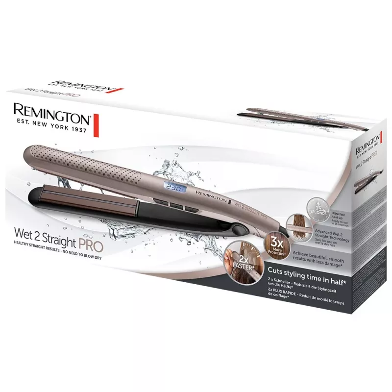 Remington Wet 2 Straight PRO plancha de pelo S7970 rosa/oro