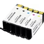 Renkforce Pack compatible de 5 cartuchos de tinta de alto rendimiento para Canon PGI-570PGBK XL, CLI-571BK XL, CLI-571C XL, CLI-571M XL, CLI-571Y XL (negro, negro fotográfico, cian, magenta, amarillo) RF-6952434