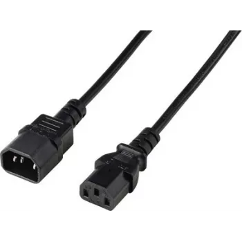 Renkforce Deluxe cable alargador de corriente C13 a C14 2 m negro RF-7176936