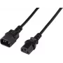 Renkforce Deluxe cable alargador de corriente C13 a C14 2 m negro RF-7176936