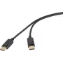 Renkforce Cable DisplayPort 1 m negro 4K UHD 60Hz macho a macho dorado con triple apantallamiento RF-6830472
