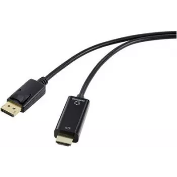 RENKFORCE Cable DisplayPort a HDMI 5 m negro 4K 30Hz dorado RF-5179192