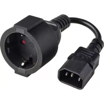 Renkforce cable adaptador de corriente C14 a toma Schuko 0,15 m negro RF-7176926