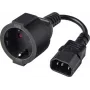 Renkforce cable adaptador de corriente C14 a toma Schuko 0,15 m negro RF-7176926