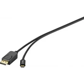 Renkforce RF-4538166 cable adaptador USB-C a DisplayPort 1,8 m negro 4K@60Hz