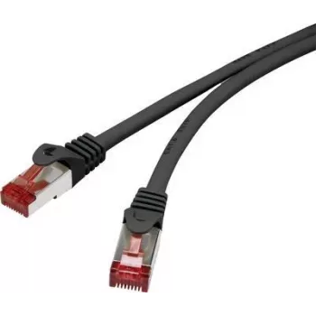 Renkforce RF-4737380 cable de red Cat6 S/FTP, 1 m, RJ-45 dorados, gris
