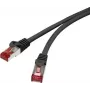 Renkforce RF-4737380 cable de red Cat6 S/FTP, 1 m, RJ-45 dorados, gris