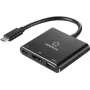 Renkforce RF-5133676 Adaptador multipuerto USB-C a HDMI con Power Delivery y USB-A, 4K, 20 cm, negro