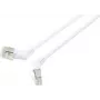 Renkforce RF-6071568 cable de red CAT 6a F/UTP, RJ45, 2 m, blanco, conectores giratorios 360°, salida en ángulo