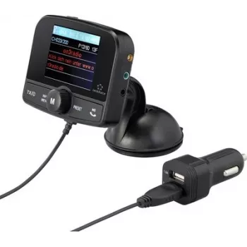 Renkforce RF-CRDAB-100 Adaptador de radio para coche DAB+ con Bluetooth y soporte de ventosa RF-6721070