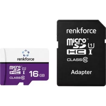 Renkforce RF-mSDC-16GB tarjeta microSDHC 16 GB Class 10 UHS-I U1 con adaptador SD RF-7577908