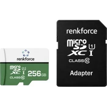 Renkforce RF-mSDC-256GB Tarjeta microSDXC 256GB Clase 10 UHS-I U1 con adaptador SD RF-7578368