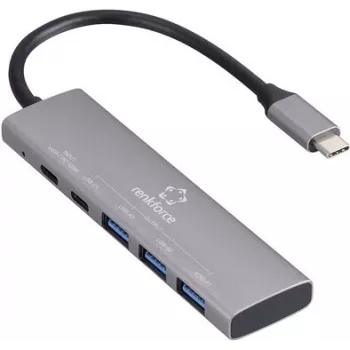 Renkforce RF-USBH-280 Hub USB 3.2 Gen 1 de 5 puertos con puerto de carga USB-C PD (RF-6439798)