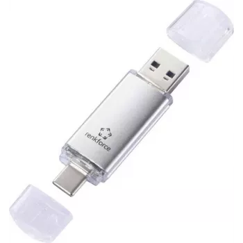 Renkforce RF-USBOS-240 memoria USB 128 GB plateada USB-A y USB-C RF-7577906