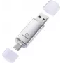 Renkforce RF-USBOS-240 memoria USB 128 GB plateada USB-A y USB-C RF-7577906