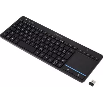 Renkforce RF-WLTKB-300 Teclado inalámbrico Neerlandés QWERTY Negro con touchpad integrado (RF-6904036)