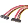 Renkforce cable alargador combo SATA 7+15 pines conector macho a conector hembra 0,20 m rojo/naranja RF-4297182