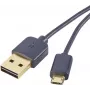 Cable reversible Renkforce USB 2.0 A a Micro-B 1 m negro