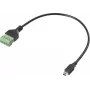 Renkforce Cable adaptador USB 2.0 Mini-B macho a bloque de terminales de 5 pines, 0,3 m, Negro RF-6443960