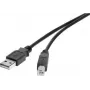 Renkforce cable USB 2.0 A a B 1 m negro dorado RF-4463070