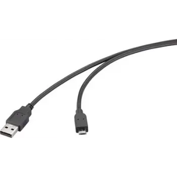 Renkforce cable USB 2.0 USB-A macho a USB Micro-B macho 3 m negro RF-6830434