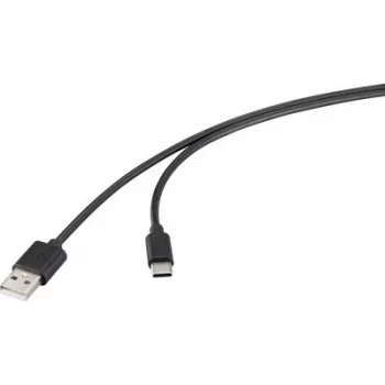 Renkforce cable USB 2.0 USB-A a USB-C 1 m negro RF-6830420