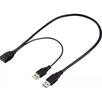 Renkforce Cable de extensión USB 3.0 USB-A macho a USB-A hembra 0,5 m negro RF-5719752