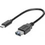 renkforce Cable adaptador USB-C a USB 3.0 A con OTG, 0,15 m, Negro, Contactos dorados