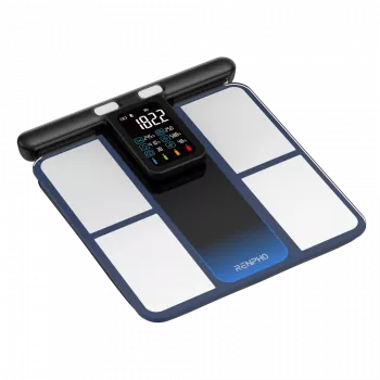 RENPHO MorphoScan MSC01 Báscula, Negro/Plata, USB-C, Bluetooth
