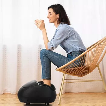 RENPHO Masajeador de pies Shiatsu para fascitis plantar, Negro