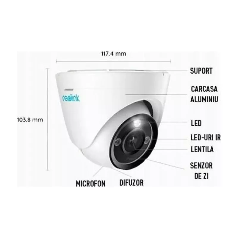 Reolink P344 cámara domo 12MP PoE con búsqueda de vídeo por IA