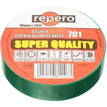 REPERO 701 cinta aislante de PVC verde 19 mm x 20 m