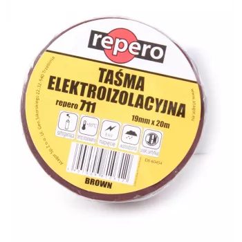 REPERO 711E cinta aislante de PVC marrón 19 mm x 20 m
