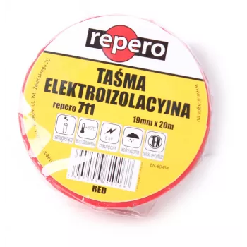 REPERO 711E Cinta aislante de PVC roja 19 mm x 20 m