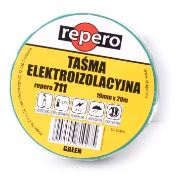 REPERO 711E cinta aislante verde 19mm x 20m